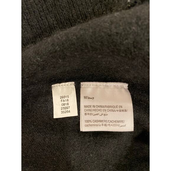 Club Room Luxury Men's Sweater Size Medium V-Neck Black 100% Cashmere - Picture 7 of 10